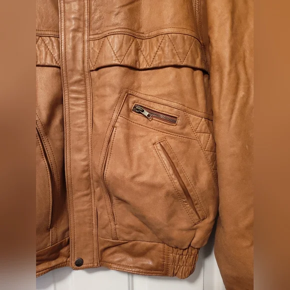 Genuine Brown Leather Jacket by Exploration - Picture 2 of 16